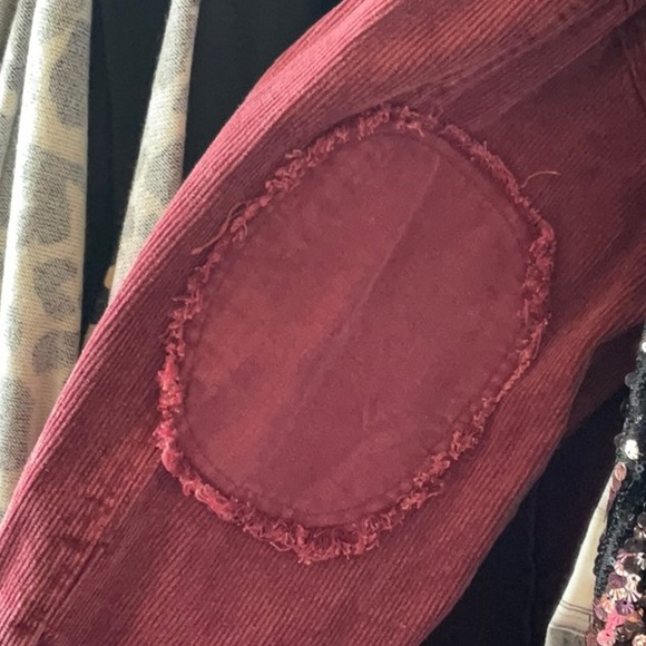Maroon corduroy button up shaket. TTS Sweet Lovely by Jen brand - Picture 4 of 4